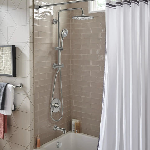 Slick 11 Inch Rain Showerhead And Four Function Hand Spray With 24 Inch Slide Bar And Rotary Diverter In Brushed Nickel Complete Retrofit Kit For Top Shelf Bathroom Upgrades That Give You Zero Stress High Pressure Soaking Sessions