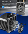 Orion Motor Tech A2L AC vacuum pump and gauge set; metal housing with blue fittings and hoses
