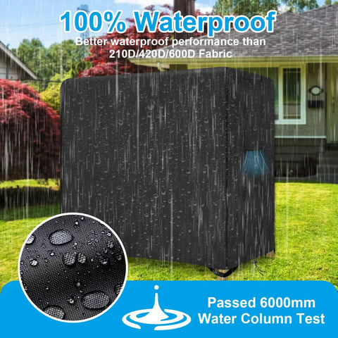 Tough As Nails 600D Oxford hammock glider cover waterproof test for 2-3 seater outdoor swing 86x48x67 inch in rain showing fabric