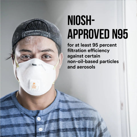 N95 Respirator With Cool Flow Valve For Easy Breathing 8511 10 Pack NIOSH Approved Filters Pollen Mold Spores And Dust Advanced Filter Media For All Day Comfort Ideal For Work Outdoor Activities And Daily Use