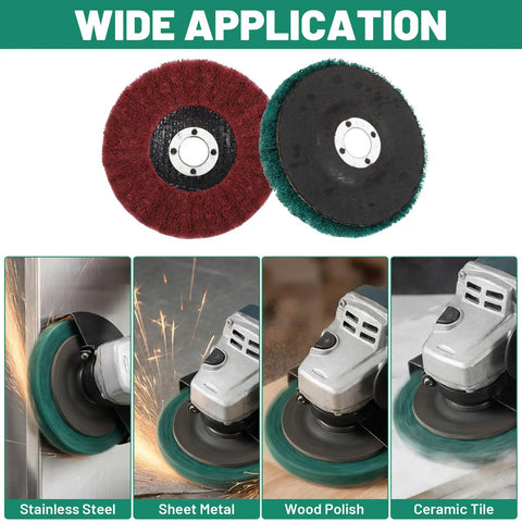 20 Pack Nylon Fiber Flap Discs For Your 4 Inch Angle Grinder, 180 And 320 Grit, deburring and rust removal on various surfaces