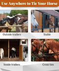 4 Pack Stainless Steel Horse Tie Rings for Training and Tension Relief, outdoor trailers, stable usage examples