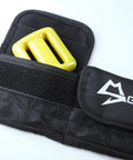 Four Pack Dive Weights For Scuba Gear, 1.5kg Each with black weight belt and visible yellow weight.