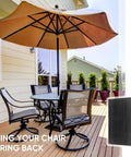 Rock Solid Black Patio Chair Spring Plates 8 Pack Heavy Duty Fiberglass Replacement Springs fits universal outdoor swivel chairs.