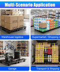 Heavy Duty Plastic Pallets 8 Piece Set With Ventilated Grid Design For Airflow Interlocking And Stackable HDPE Platform in use