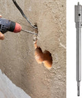 Heavy Duty Hole Saw Kit With Carbide Tips For Drilling Concrete Stone And Masonry Bricks Featuring Long Lasting Tool Steel Build Perfect For Electrical Installations And Home Improvement Projects That Need Reliable Performance, 30mm bit in masonry wall