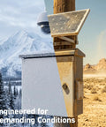 Heavy Duty Outdoor Electrical Box With Built In Thermostat Fan And IP65 Weather Resistant Steel Cabinet in winter and desert environments.