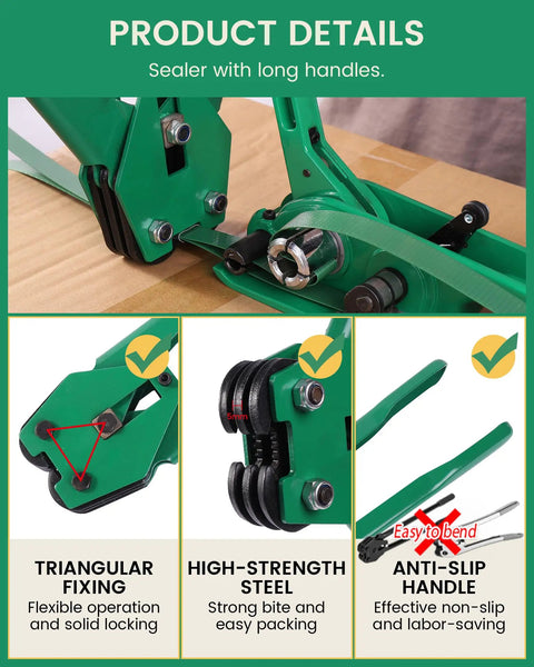 Detail of the Heavy Duty Pet Strap Kit With Manual Tensioner, showing long handles and high-strength steel components.