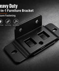 Heavy Duty 2-in-1 Furniture Bracket for Built Like A Tank Cold Rolled Steel Furniture Corner Braces, black finish.