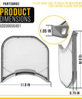 Dimensions of Dryer Lint Trap Screen Replacement for LG and Kenmore Elite Dryers showing height and width