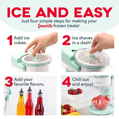Countertop Shaved Ice Maker Whip Up Fresh Snow Cones And Frosty Slushies Quick Like That steps to make frozen treats.