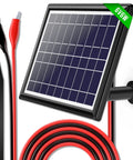 6V solar panel charger with adjustable mount, alligator clips, and cable. Off-Grid 6V Solar Panel Charger For Deer Feeders And Gate Opener 6W Waterproof Battery Maintainer Trickle Charger With Adjustable Mount Bracket And Alligator Clips For 6V Batteries Built Tough.
