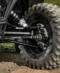 1.5 Inch Forward Offset A Arms For Polaris RZR XP 1000 And XP 4 1000 Fits Up To 33 Inch Tires 1.25 Inch Tubing 25 Percent Bigger Than Stock Black Finish Includes Standard Duty Ball Joints Off Road Ready Upgrade on Polaris RZR front suspension