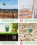 All In One Soil Moisture And pH Meter Kit for Garden Farm and Lawn Care instructions on not forcing into hard soil or dry testing.