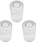 Seeded Bubble Glass Cylinder Shade 3 Pack Clear Replacement showing 1 Inch By Five Eighths Fitter Modern Vintage Glow Keeps Your Ceiling Light Lit