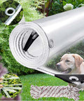 3X6 Ft 14 Mil Heavy Duty Clear Tarp With Zinc Grommets And Heat Sealed Borders, Waterproof Pvc Vinyl Cover for outdoor use