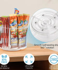 360 Degree Rotating Drink Packet Organizer Lazy Susan For Powdered Drink Mixes And Condiments Holds Electrolyte And Energy Drink Packets
