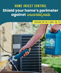 Person using Bug Doom Insect Barrier Spray For Home And Yard, Botanically Derived Formula, Outdoor Insect Repellent, 1 Gallon Bottle With Wand Sprayer