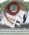 Solar Cable Entry Gland Housing For RVs Campers Boats And Vehicles No Fuss Through Roof Entry Box With 10ft 10AWG Solar Extension Cable White Entry Gland Easy Glue Or Screw Install showing RV roof cable pass-through