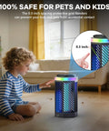 Child pointing to Rechargeable Bug Zapper For Indoor And Outdoor Use, 8000mAh Battery, USB Charging, LED Night Light, Mosquito Killer