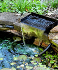 Pond Waterfall With Pump Kit 304 Stainless Steel Spillway Easy Install 40W 660GPH Pump 9.8Ft Corrugated Tubing for garden pond