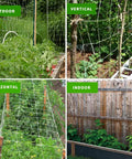 Heavy Duty Polyester Plant Trellis Netting 5 Ft By 15 Ft With 6 Inch Mesh Workhorse used for various garden setups.