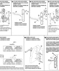 Diagram of Castellan Surface Lever Latch With Deadbolt For Screen And Storm Doors Polished Brass Night Latch Tech No Lock Out