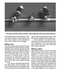 Book page from Milling for Home Machinists showing three milling cutters on a rod.