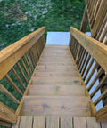 Semi Transparent Outdoor Wood Stain And Sealer In One For Decks Fences And Siding Water Based UV Protection on stairway railing