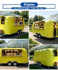Ready Roll Yellow Food Truck For Pasta And Catering Hustle Packaged With A Full Commercial Kitchen And Private Restroom Built Different For Zero Sweat Street Operations, showcased from multiple angles in a garden setting.