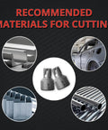 Spot Weld Cutter Drill Bits Set for Auto Body and Car Restoration with recommended materials for cutting