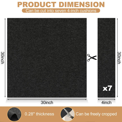 Recliner Floor Protector Pads For Hardwood Floors No Slip 30 By 30 Inches Thick Felt Floor Mats For Swivel Chairs And Carpets