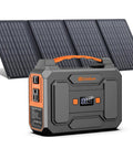 Go To All In One Portable Power Station With 100W Solar Generator And Foldable 40W Panel, shown with compact design and solar charging feature