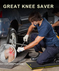 Mechanic using Foldable One Point Two Inch Thick Mechanic Kneeling Pad For Working Under Cars With Magnetic Creeper Handle Waterproof Floor Mat