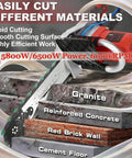 Beast Mode Concrete Chainsaw For Walls And Surfaces Handheld Cutter 5800W 6500W cutting through granite and concrete surfaces