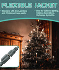 8 Ft Outdoor Extension Cord 12/3 SJTW Heavy Duty Gray Cable With 3 Prong Grounded Plug by Christmas tree and decorations