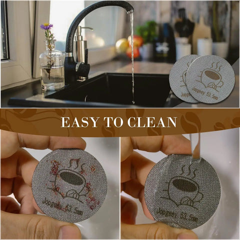 Two Pack 53.5mm Espresso Puck Screen With Stand Reusable Coffee Filter For 54mm Portafilter 316 Stainless Steel 150 Micron, sink washing