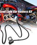 Seven Eighths Inch Handlebar Light Bar Wiring Harness Kit With 12V 40A Relay for Motorcycle ATV Dirt Bike Scooter Lights