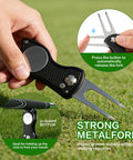 All In One Golf Accessories Kit With Towel Club Brush Groove Cleaner Golf Balls Tees Score Counter Ball Line Marker Divot Repair Tool