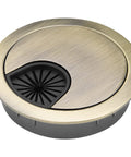 2 Pack 2 Inch Metal Desk Grommet Bronze Finish With Removable Lids For Cable Management