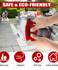 Hands using 4 Pack High Elasticity Asphalt And Concrete Crack Filler For Driveways Waterproof Sealant Flexible Crack Repair.