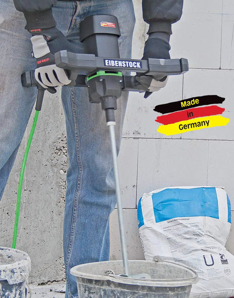 EHR 18.1 S Electric Compact Mixing Drill For Two Bag Batches Or Twenty Gallons, 9.5 Amp, 0 To 450 RPM, Ergonomic Upright Grip With Soft Start, Built Tough For Long Lasting Performance, Made In Germany