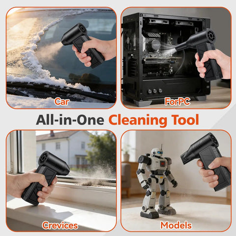 Cordless Air Duster With 130000 RPM Motor for Cleaning Computers, Keyboards, Cameras, Cars and Home