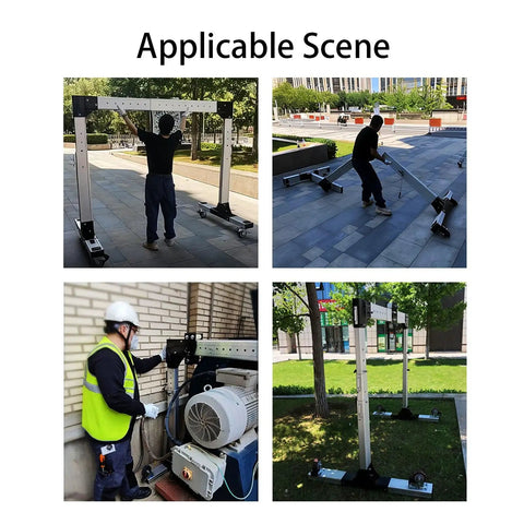 Game Changing Portable Gantry Crane 2204 Lbs Capacity Lightweight Aluminum Shop Hoist in use outdoors and in tight spaces.