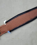 Sheathed stag handle fixed blade knife with handmade Bowie style, mirror polish stainless steel blade, for camping and hunting.