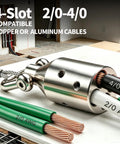 Real Deal Heavy Duty Wire Pulling Grip Four Slot Cable Puller Tool With Four Thousand Pound Capacity For Pro Electrical Conduit Runs And Underground Wiring Jobs Across The Nation with 2/0 to 4/0 cables.