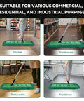 Top Shelf 48 Inch Green Dust Mop Heads 3 Pack Heavy Duty Washable Microfiber Floor Sweepers For Cafes And Stores in market setting.