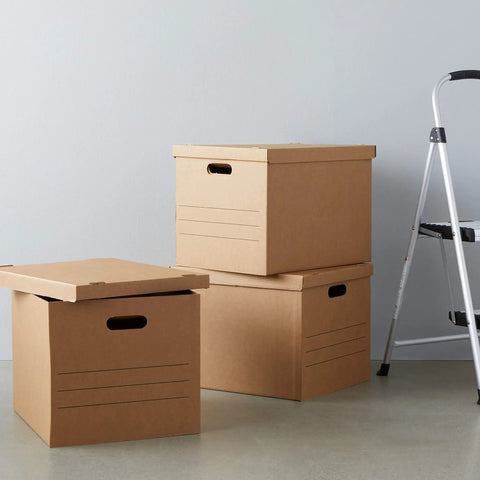 Straight Up Reliable Medium Packing Boxes With No Drama Lift Off Lids And Double Bottom Corrugated Cardboard Storage Containers For Chill Moving Days Pack Of Ten