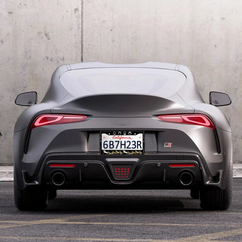 Cool Horseshoe License Plate Frame Personalize Stainless Steel 6x12 Inch Two Holes With Screws For USA And Canada Standard License Plates Durable Weatherproof Funny Design installed on car