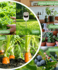 4 In 1 Soil Moisture PH Fertility and Light Meter for Gardening Farming and Outdoor Plants used in various garden settings